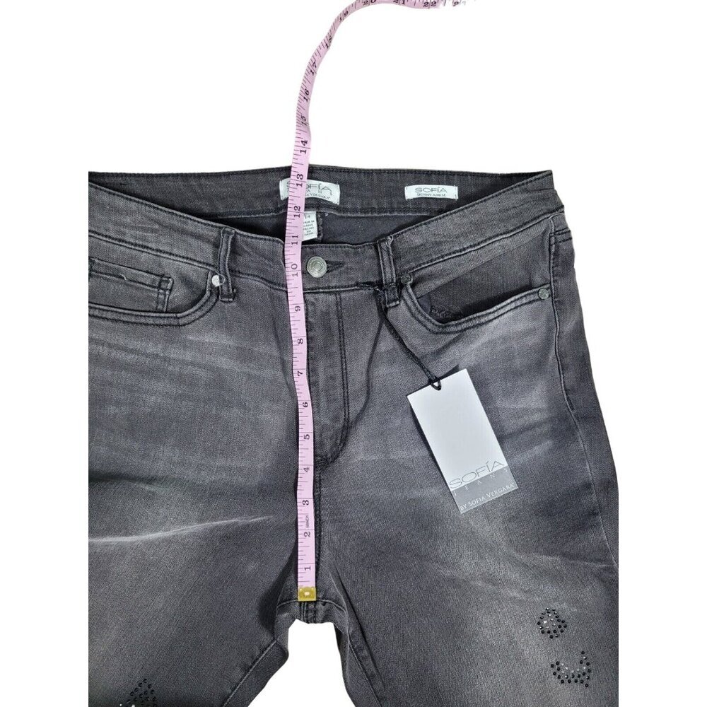 Sofia Vergara Womens Jeans Size 14 Skinny Ankle Stretch black NWT (32) - Picture 11 of 12